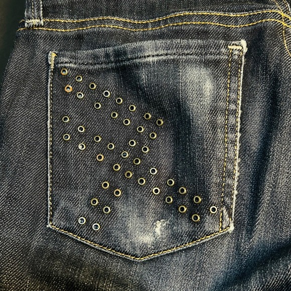 Citizens of Humanity Bootcut Jeans Sz 24 Studded Pocket USA Made Distressed - Picture 5 of 16